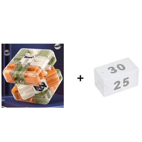 3D Maze Cube Puzzle Transparent & Stainless Steel Ball