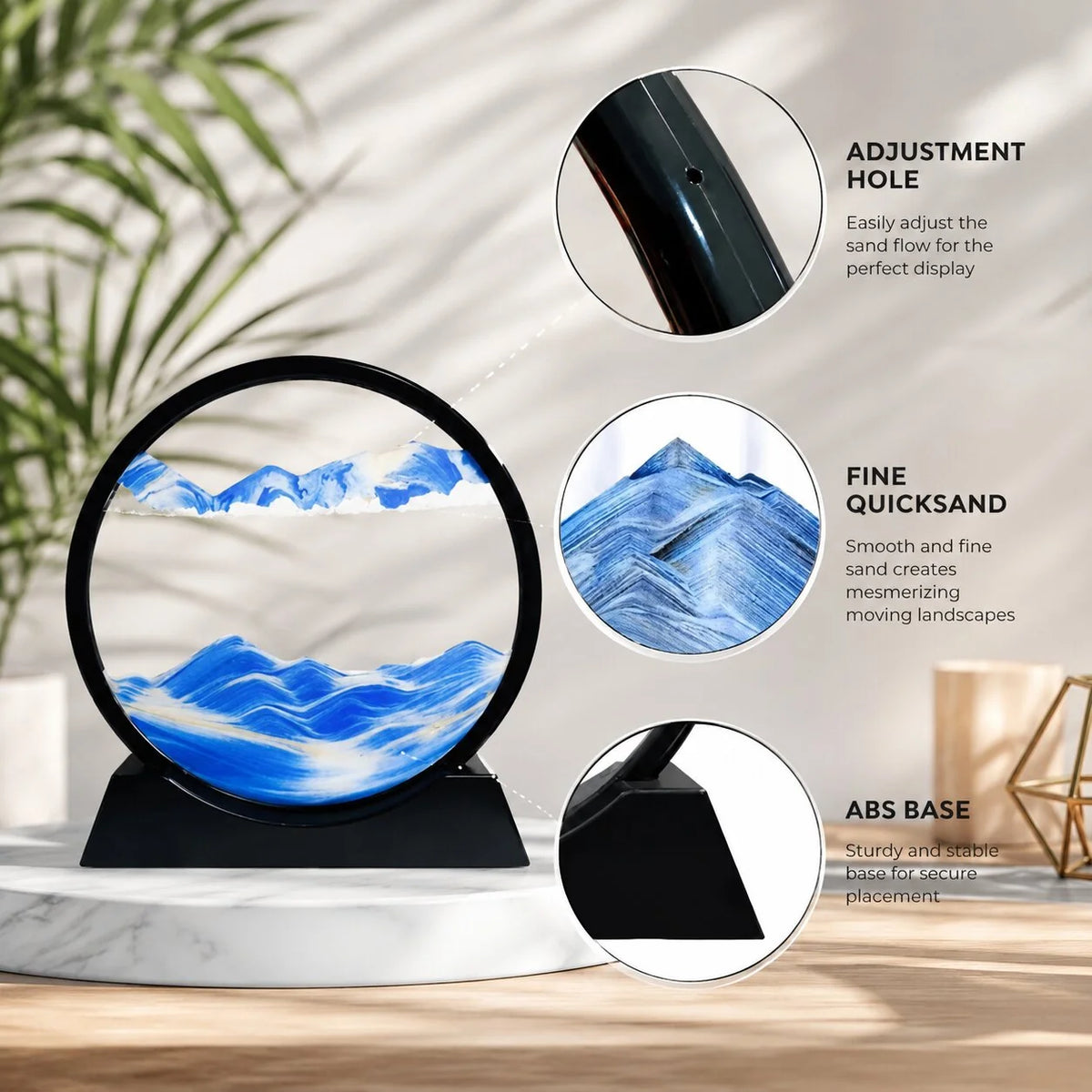 3D Sand Art Hourglass Everchanging Ocean Sandscape