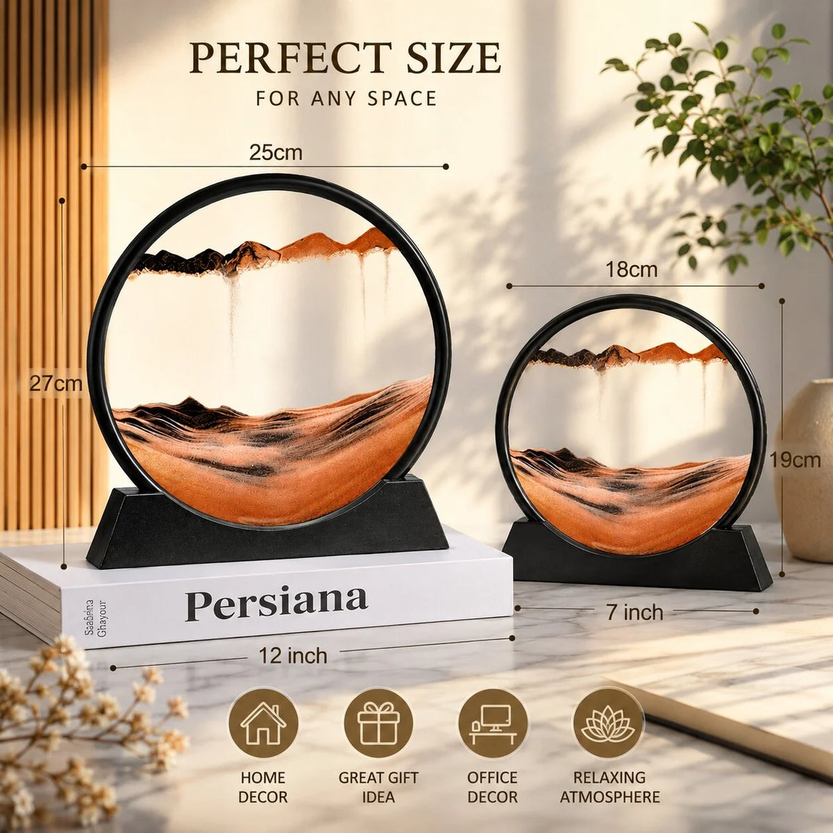 3D Sand Art Hourglass Everchanging Ocean Sandscape