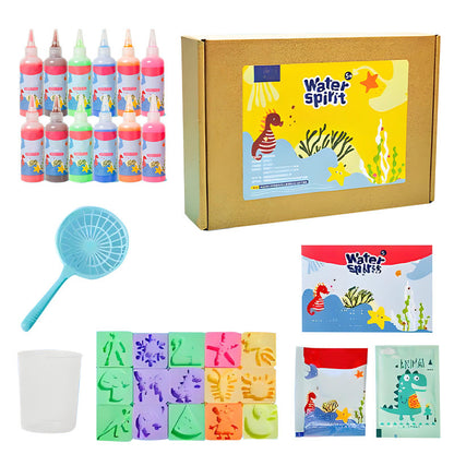 3D Water Beads Kit Non-Toxic Reusable Molds