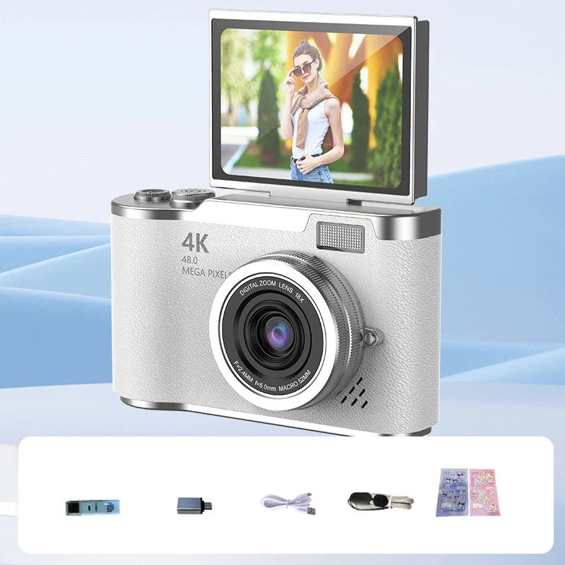 4K HD Digital Camera with Swivel Screen Display