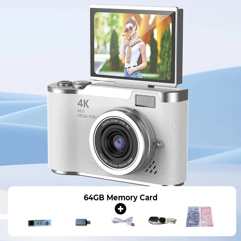 4K HD Digital Camera with Swivel Screen Display