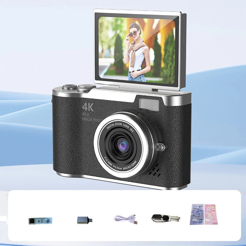 4K HD Digital Camera with Swivel Screen Display