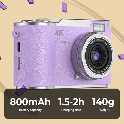 4K HD Digital Camera with Swivel Screen Display