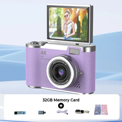 4K HD Digital Camera with Swivel Screen Display