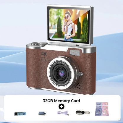4K HD Digital Camera with Swivel Screen Display
