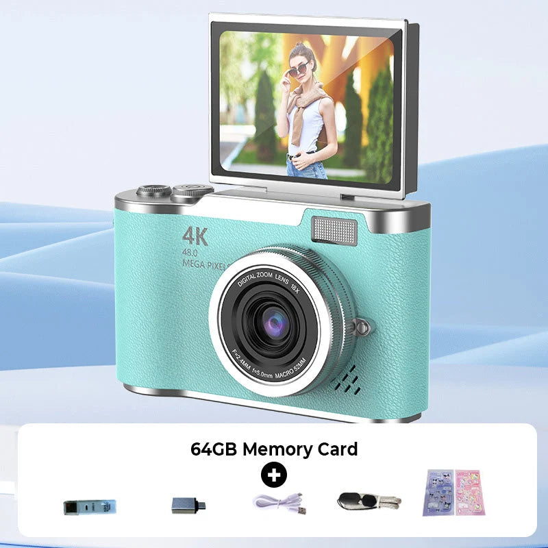 4K HD Digital Camera with Swivel Screen Display