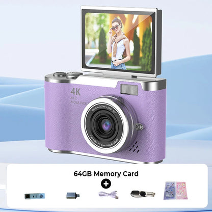 4K HD Digital Camera with Swivel Screen Display