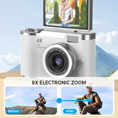 4K HD Digital Camera with Swivel Screen Display