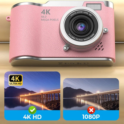 4K HD Digital Camera with Swivel Screen Display