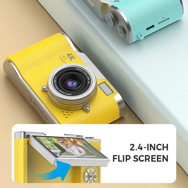 4K HD Digital Camera with Swivel Screen Display