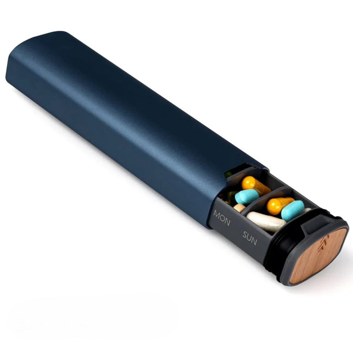 7-Day Pill Organizer Leak-Proof Lids & Clear Weekday Labels