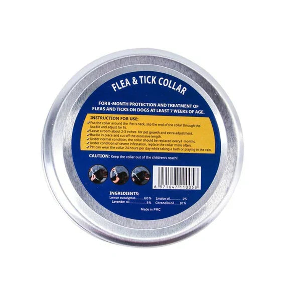8-Month Pet Collar for Protection Against Ticks and Fleas