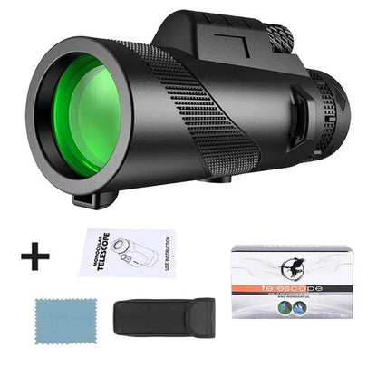 80x100 High Definition Zoom Monocular Telescope: Compact Binoculars for Hunting, Camping, and Outdoor Adventures