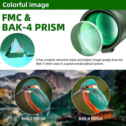 80x100 High Definition Zoom Monocular Telescope: Compact Binoculars for Hunting, Camping, and Outdoor Adventures