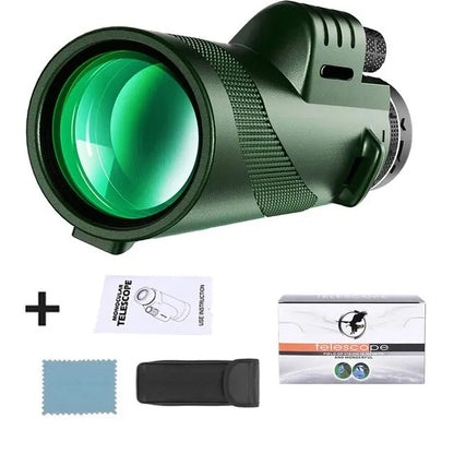 80x100 High Definition Zoom Monocular Telescope: Compact Binoculars for Hunting, Camping, and Outdoor Adventures