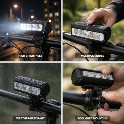 900-Lumen Multiple-Mode Bike Light (IPX6 Water-Resistant)