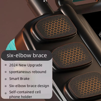 Ab Roller Automatic Rebound Four-Wheel Stability with Elbow Supports