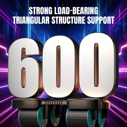 Ab Roller Automatic Rebound Four-Wheel Stability with Elbow Supports