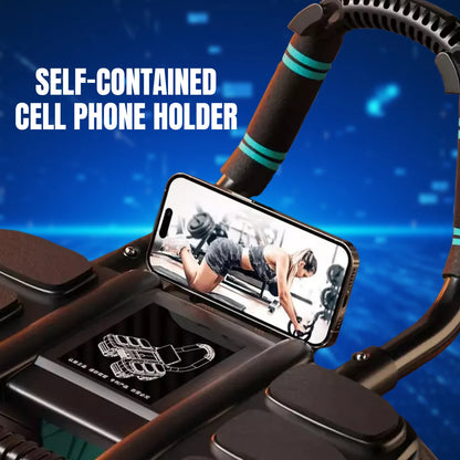 Ab Roller Automatic Rebound Four-Wheel Stability with Elbow Supports