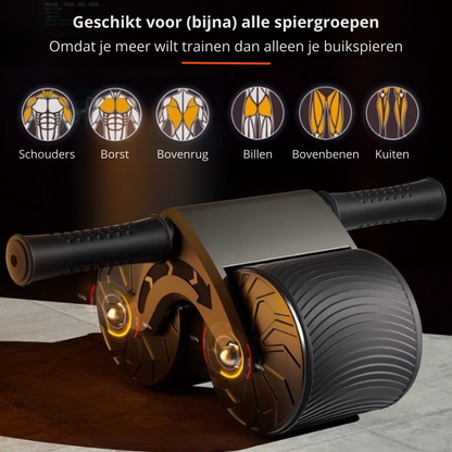 Ab Wheel Dual-Wheel Stability & Automatic Return