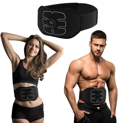 Abdominal Belt EMS 6 Modes Water-Activated Pads USB Rechargeable