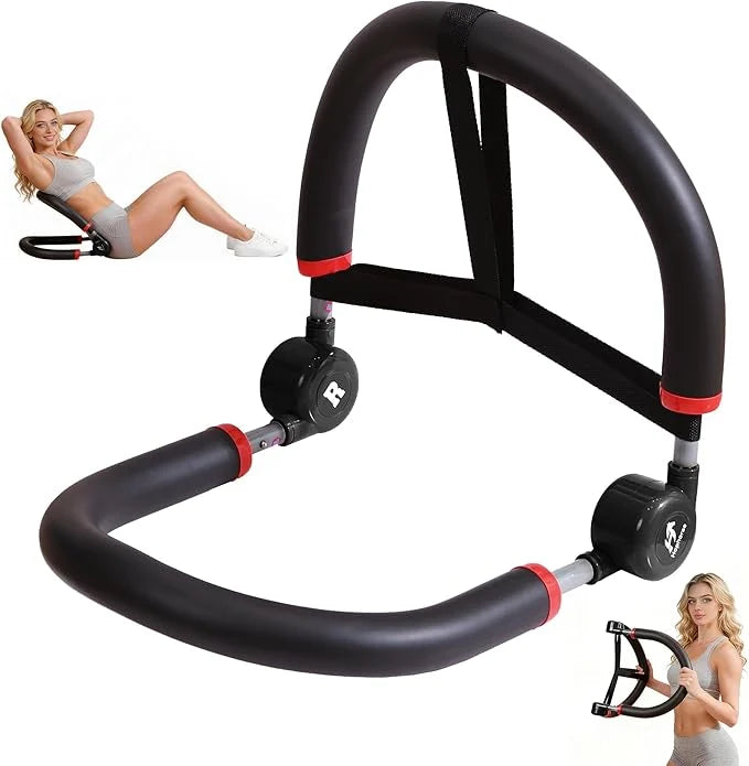 Abdominal Trainer 3-Level Adjustable Resistance Steel Frame & Foam Handles