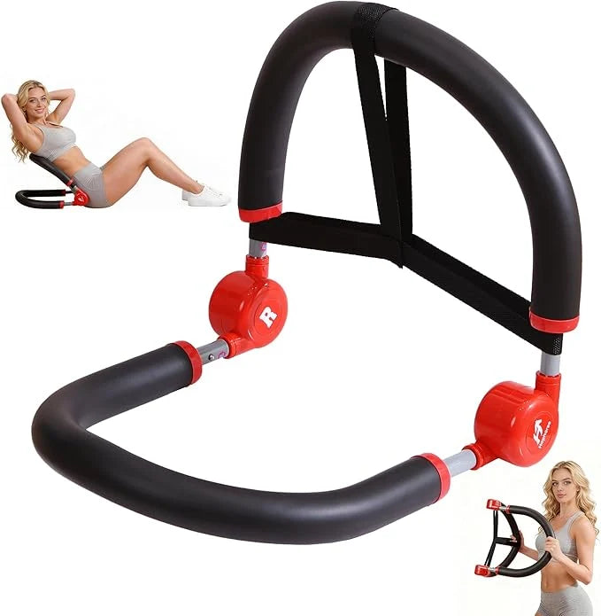 Abdominal Trainer 3-Level Adjustable Resistance Steel Frame & Foam Handles