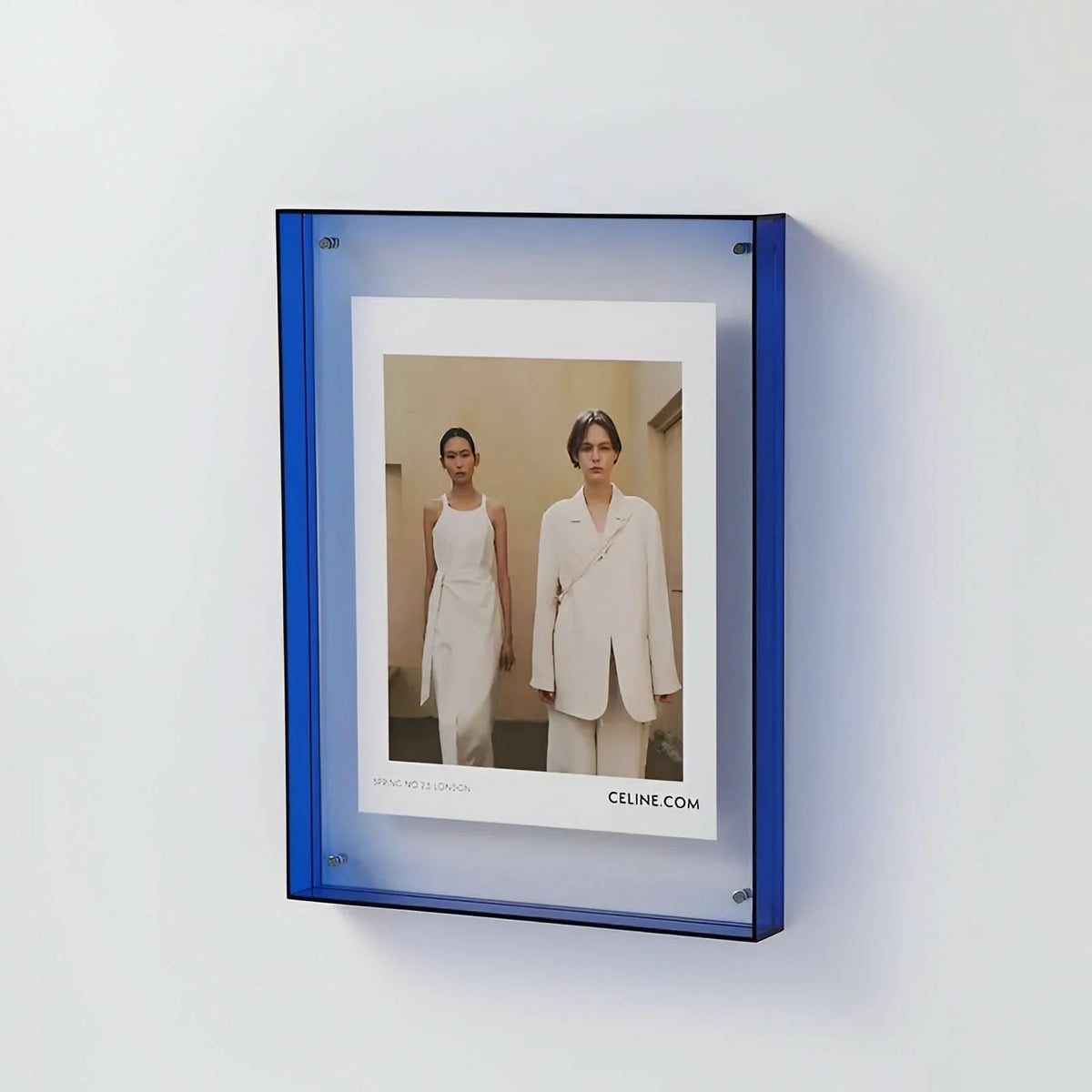 Acrylic Photo Frame Frameless Floating Two-Panel