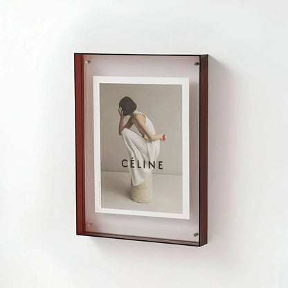 Acrylic Photo Frame Frameless Floating Two-Panel