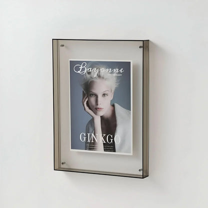 Acrylic Photo Frame Frameless Floating Two-Panel