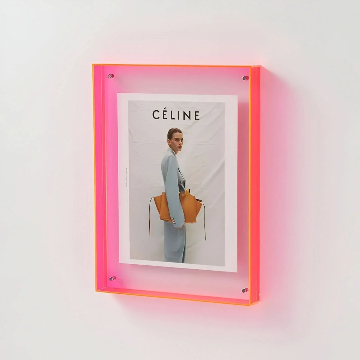 Acrylic Photo Frame Frameless Floating Two-Panel