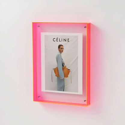Acrylic Photo Frame Frameless Floating Two-Panel