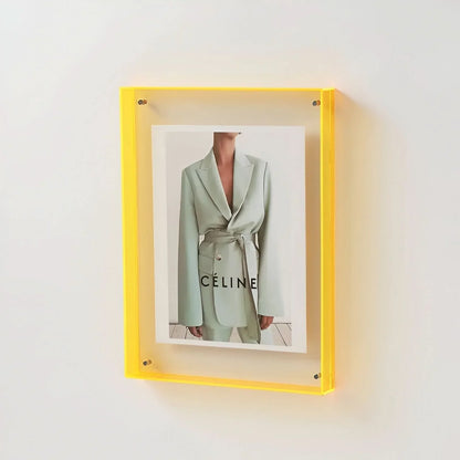 Acrylic Photo Frame Frameless Floating Two-Panel