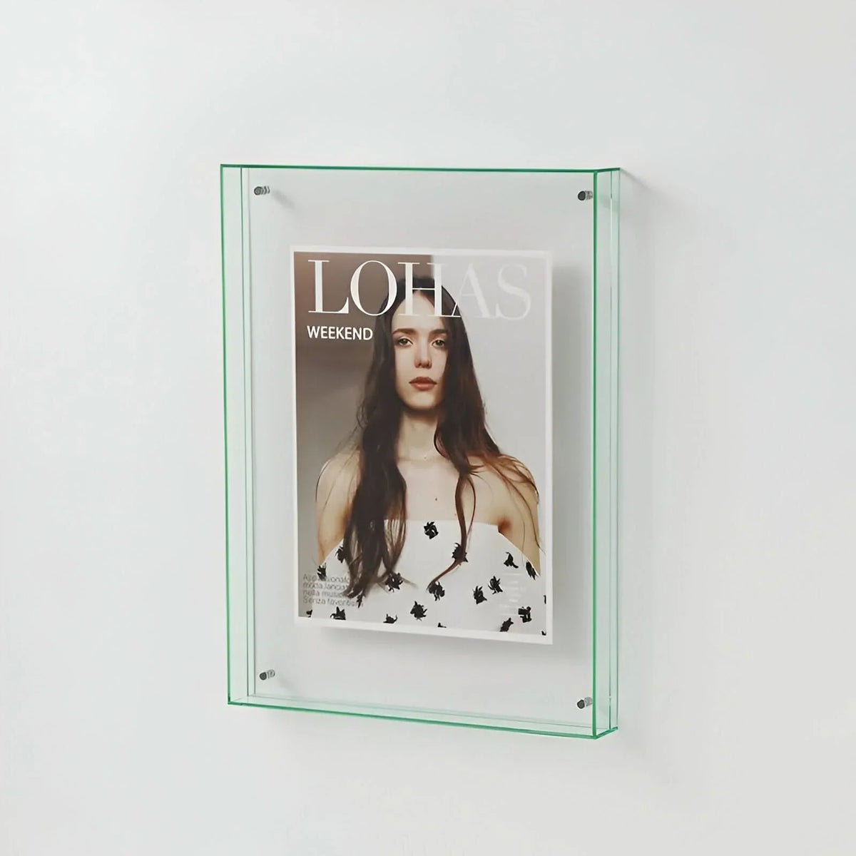 Acrylic Photo Frame Frameless Floating Two-Panel