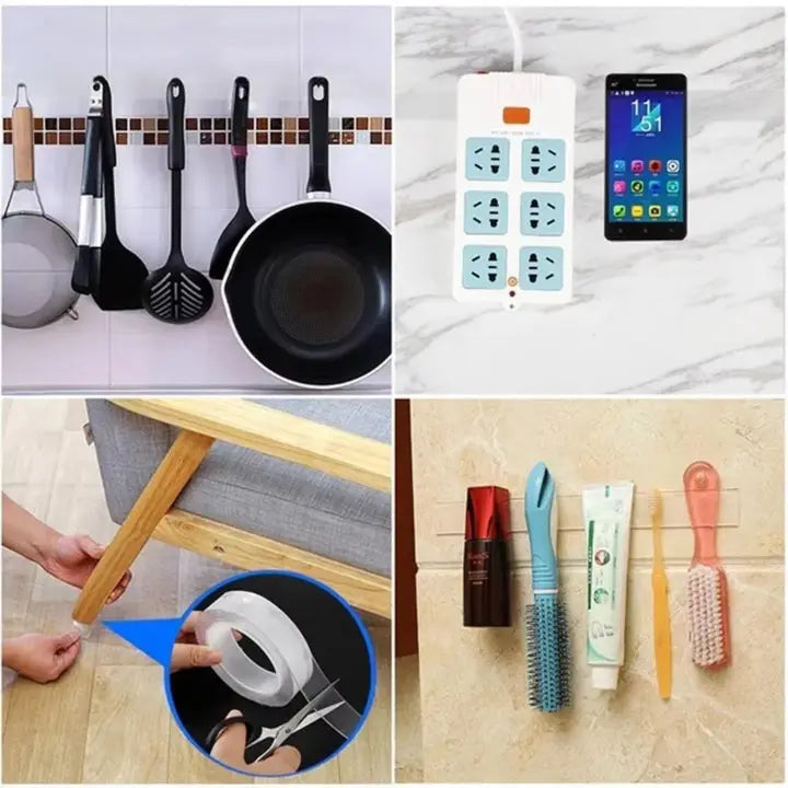 Adhesive Tape Transparent Nano Gel Washable & Reusable
