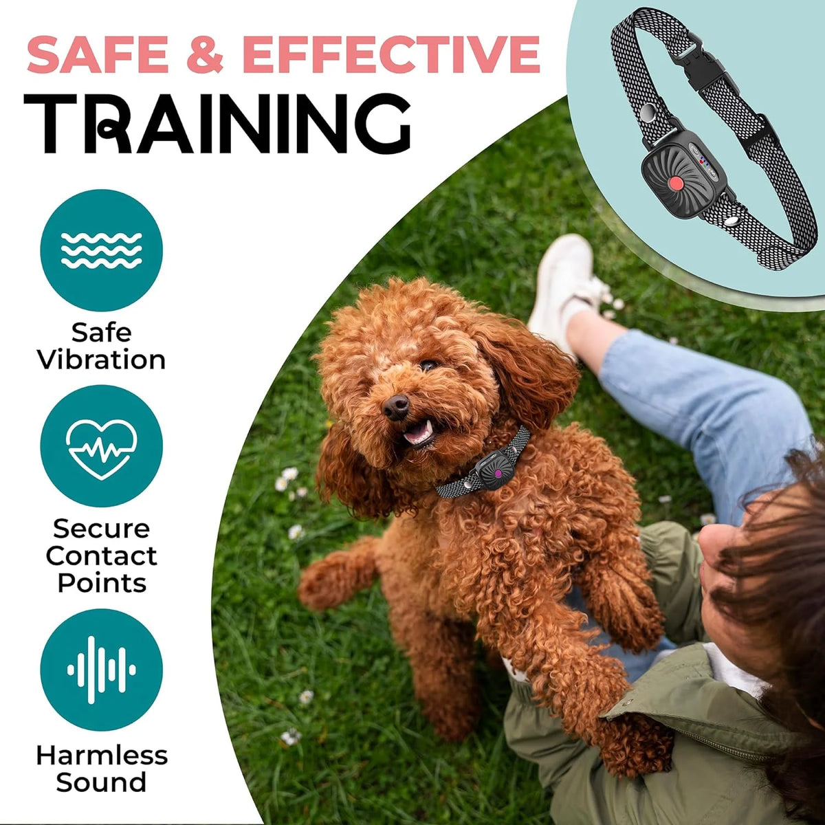 Adjustable Anti-Bark Collar for Small Dogs | Vibration & Sound | IP87 Waterproof