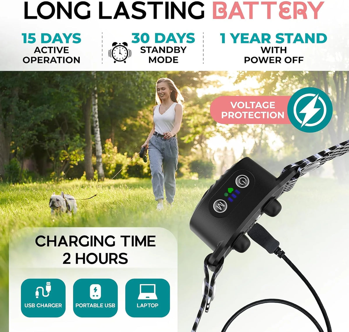 Adjustable Anti-Bark Collar for Small Dogs | Vibration & Sound | IP87 Waterproof