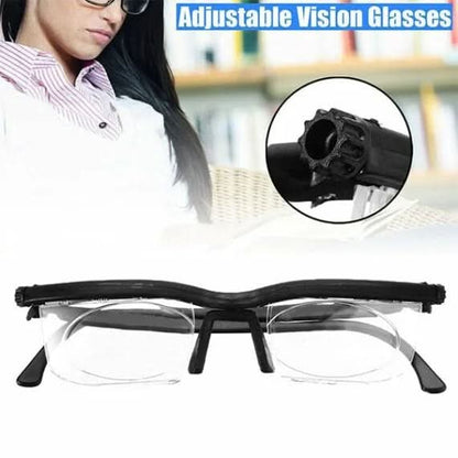 Adjustable Focus Glasses Prescription-Free Lightweight Impact-Resistant
