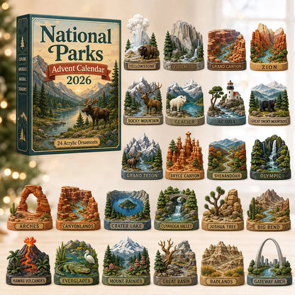 Advent Calendar 24 Acrylic Park Ornaments