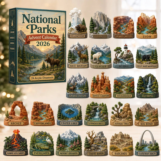 Advent Calendar 24 Acrylic Park Ornaments