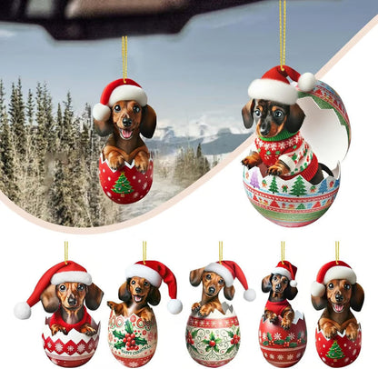 Advent Calendar 24 Dachshund Acrylic Pendants