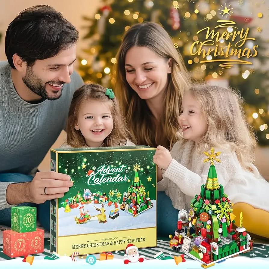 Advent Calendar 24-Day Buildable Blocks Ready To Play
