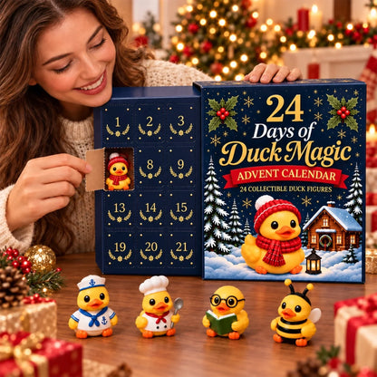 Advent Calendar 24 Festive Duck Figures in Costumes