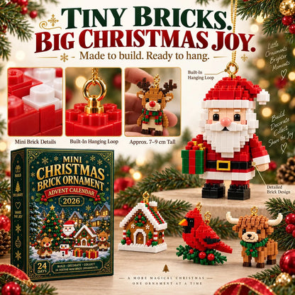 Advent Calendar 24 Mini Christmas Building Sets With Hanging Loops