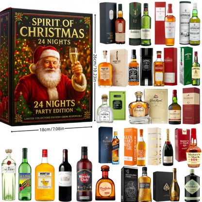 Advent Calendar 24 Miniature Bottle Ornaments Tree Decorations