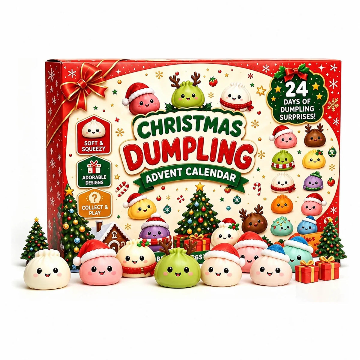 Advent Calendar 24 Squishy Toys for Kids