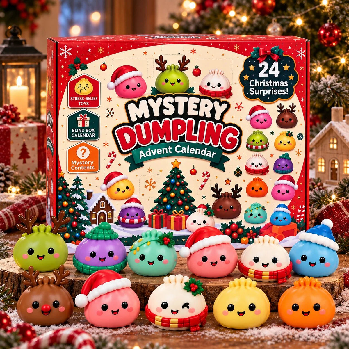 Advent Calendar 24 Unique Squishy Dumplings
