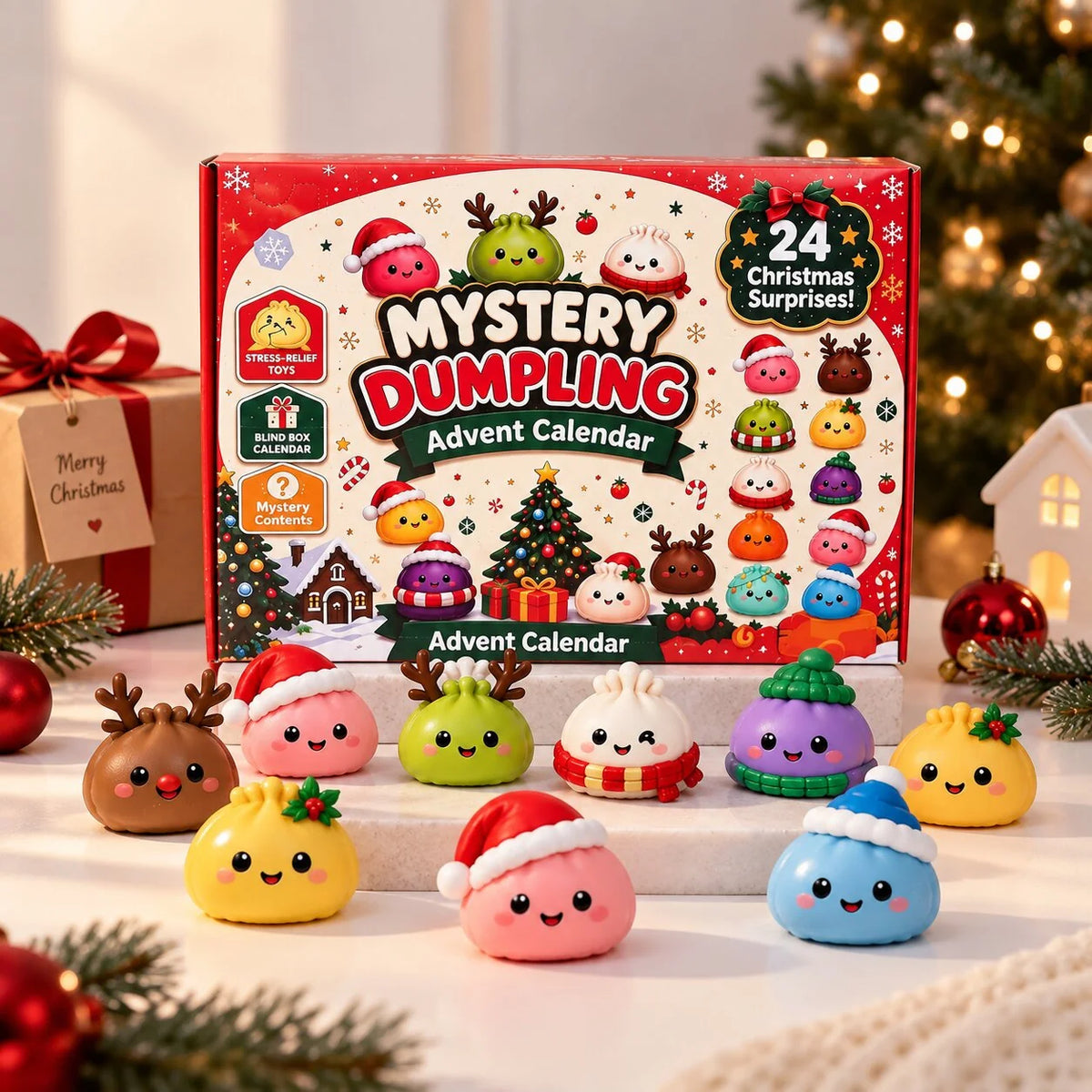 Advent Calendar 24 Unique Squishy Dumplings