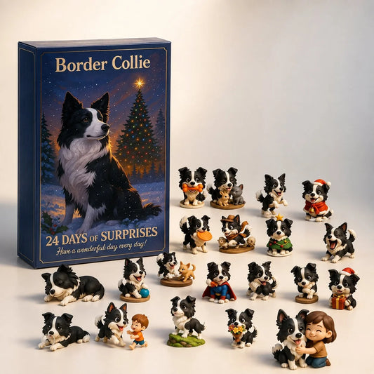 Advent Calendar Border Collie 24-Day Flat 2D Ornaments